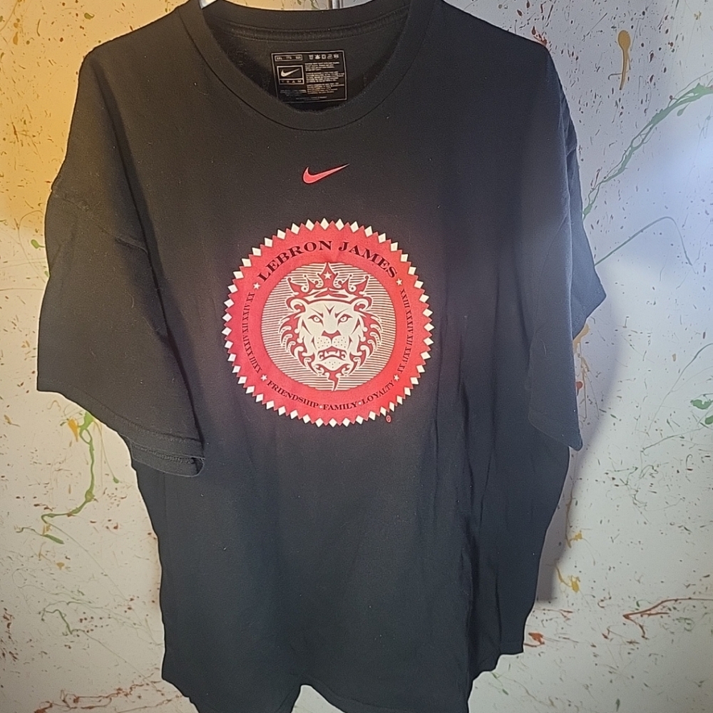 Nike Lebaron James More Than a Game World Tour Blue T Shirt Adult Size XxL